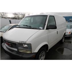 2003 GMC SAFARI, CARGO VAN, WHITE, VIN # 1GTDL19X43B514005