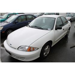 2000 CHEVROLET CAVALIER, 4DOOR SEDAN, WHITE, VIN # 3G1JC5244YS220618