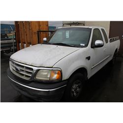1999 FORD F-250 XLT, 2 DOOR PU, WHITE, VIN # 2FTRX27L1XCA12806