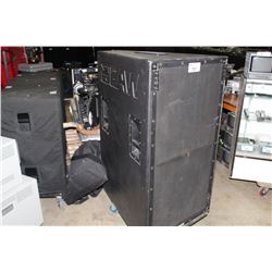 EAW SB750 DUAL 18'' SUB SPEAKER WITH SOFT BAG AND WHEEL BOARD