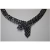 Image 2 : ONE 925 STERLING SILVER CHOKER LENGTH PROMOTIONAL QUALITY NECKLACE SET WITH 337 OVAL MIXED CUT