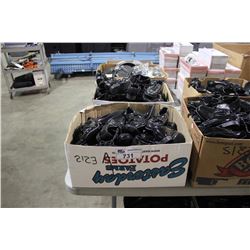 2 BOXES OF ASSORTED SIZED CHILDRENS TUXEDO SHOES