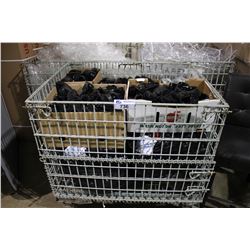 LARGE BIN OF ASSORTED SIZED CHILDRENS TUXEDO SHOES ( BIN NOT IN SALE )