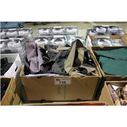BOX OF ASSORTED SIZED TUXEDO VESTS