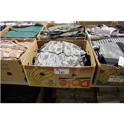 BOX OF ASSORTED SIZED TUXEDO VESTS