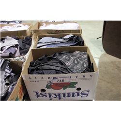 BOX OF ASSORTED SIZED TUXEDO VESTS