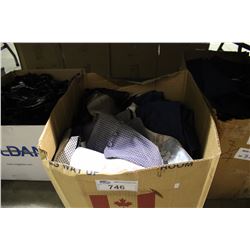 BOX OF ASSORTED SIZED TUXEDO VESTS
