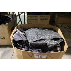 BOX OF ASSORTED SIZED TUXEDO VESTS