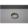 Image 3 : ONE 10KT YELLOW GOLD AND RHODIUM FINISH LADIES OR GENTS WEDDING OR DRESS RING WITH 3 ROUND