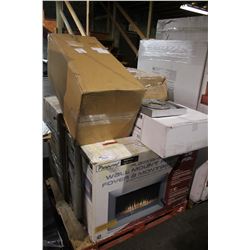 PALLET OF FIREPLACE PARTS