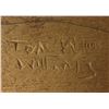 Image 2 : TOM WILLIAMS, HAND CARVED PANEL, SIGNED ON THE BACK  18" X 9.5''