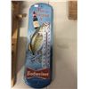 Image 1 : Retro Budweiser Advertising Thermometer (5" X 17.25")