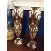 Image 1 : Pair of Porcelain Hand Decorated Vases (16" high)