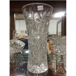 Pinwheel Crystal Vase (10" high)