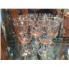 Image 1 : 5 Pink and Clear Glasses