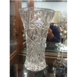 Pinwheel Crystal Vase (8" high)