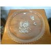 Image 1 : Glass Floral Serving Plate (11.5" diameter)