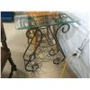Image 1 : Metal and Beveled Glass Table