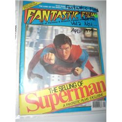 1979 VOL.2 APRIL NO.1 *FANTASTIC FILMS-SELLING OF SUPERMAN* BOOK VALUE $?!! COMIC CAME OUT OF SAFE!!