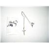 Image 1 : VINTAGE *BOUGHT DURING WWII* STERLING SILVER CROSS WITH CHAIN!! GENTLEMANS FAMILY WE ARE LIQUIDATING