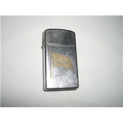 WORLD WAR II VINTAGE *ZIPPO* LIGHTER WITH A BEAUTIFUL AMERICAN FLAG INSCRIBED ON THE FRONT OF LIGHTE
