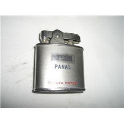 VINTAGE *PRINCE* LIGHTER ADVERTISING *PANAL TOYOTA MOTOR-LAND CRUISER*!! LIGHTER CAME OUT OF SAFE!!