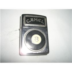 VINTAGE RARE *ZIPPO* LIGHTER ADVERTISING *CAMEL 8-BALL*!! LIGHTER CAME OUT OF SAFE!!