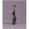 Image 4 : Hand painted cast iron figurine of man swinging on lamp