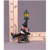 Image 5 : Hand painted cast iron figurine of man swinging on lamp