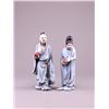 Two (2) Asian porcelain figures signed "Fran". (Size: