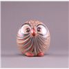 Image 1 : Mid 1900;s hand painted pottery owl with detailed scene