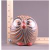 Image 6 : Mid 1900;s hand painted pottery owl with detailed scene