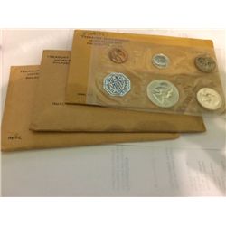 1960 TO 1964 ORIGINAL SILVER PROOF SETS (4 SETS)