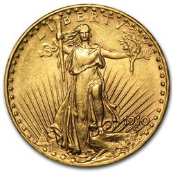 $20 St. Gaudens Gold Double Eagle Almost Uncirculated