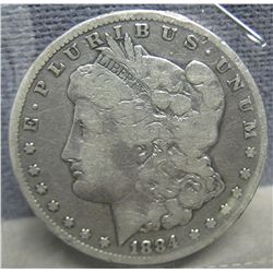 1884-S MORGAN SILVER DOLLAR VG-8