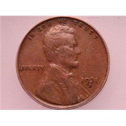 1931-S Lincoln Cent XF40 Details ICG