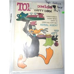 1967 *RARE* NO.1F TOP COMICS *DAFFY DUCK* BOOK VALUE $20.00!! COMIC CAME OUT OF SAFE!!