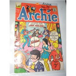 1969 *VERY RARE* VOL.1 JUNE NO.191 ARCHIE COMICS *ARCHIE* BOOK VALUE $40.00+!! COMIC CAME OUT OF SAF
