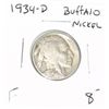 Image 1 : 1934-D BUFFALO NICKEL RED BOOK VALUE $8.00+ *RARE EARLY FINE GRADE*!! BUFFALO NICKEL CAME OUT OF SAF