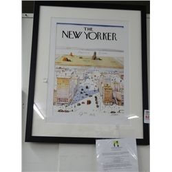 Saul Steinberg Signed Litho "The New Yorker Cover"