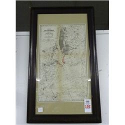 Framed Nautical Chart of New York Bay