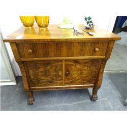 Tiger Oak Paw Foot 1 Over 2 Wash Stand