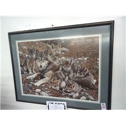 Carl Breners Signed Print "Baby Wolves"