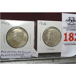 2-Pack of Silver Kennedy Half Dollars