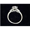 Image 2 : Platinum Ring w/1.46 Round Cut Diamond, 2 Baugettes & Accent Diamonds .16 CTTW