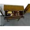 Image 2 : Mahogany Two Sided Sewing Stand