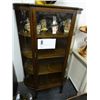 Image 1 : Oak Carved Glass Curio Cabinet