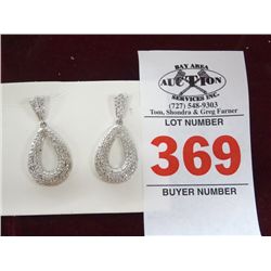 Sterling & Diamond Chip Earrings