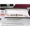 Image 2 : Sterling 7 Pear Cut Ruby 4.0 CTTW & 3.76 CTTW White Sapphire Bracelet