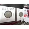 Image 1 : Pack of 1868 & 69 Shield Nickels
